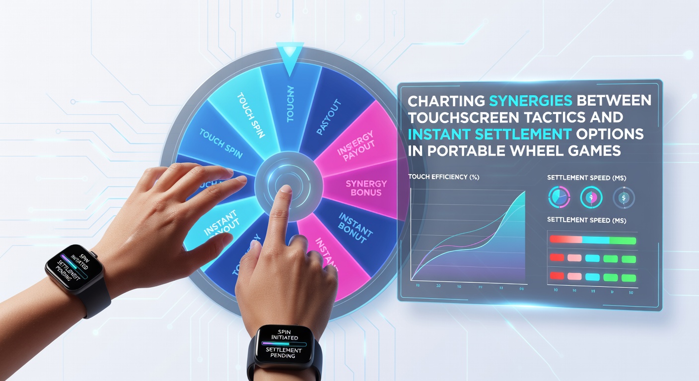 Mobiele speler die een wielspel op een touchscreen bedient met snelle betalingsintegratie zichtbaar