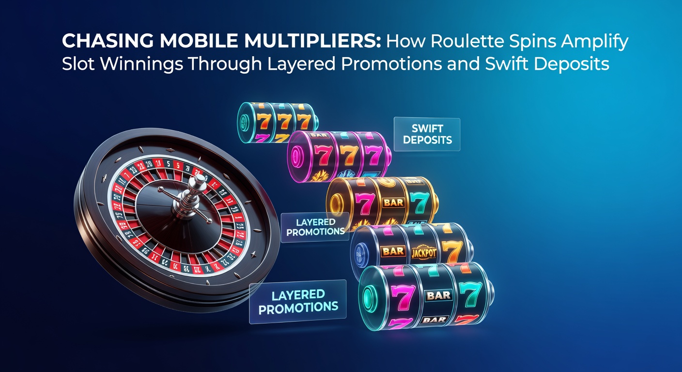 Mobiele scherm met draaiende roulettewiel en slotmachine die multipliers tonen tijdens een promotie