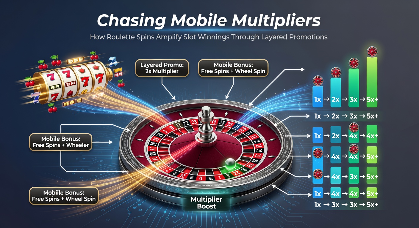 Grafiek met stijgende lijn van slotwinsten door roulette-multipliers en iDEAL deposit icons op een mobiel scherm