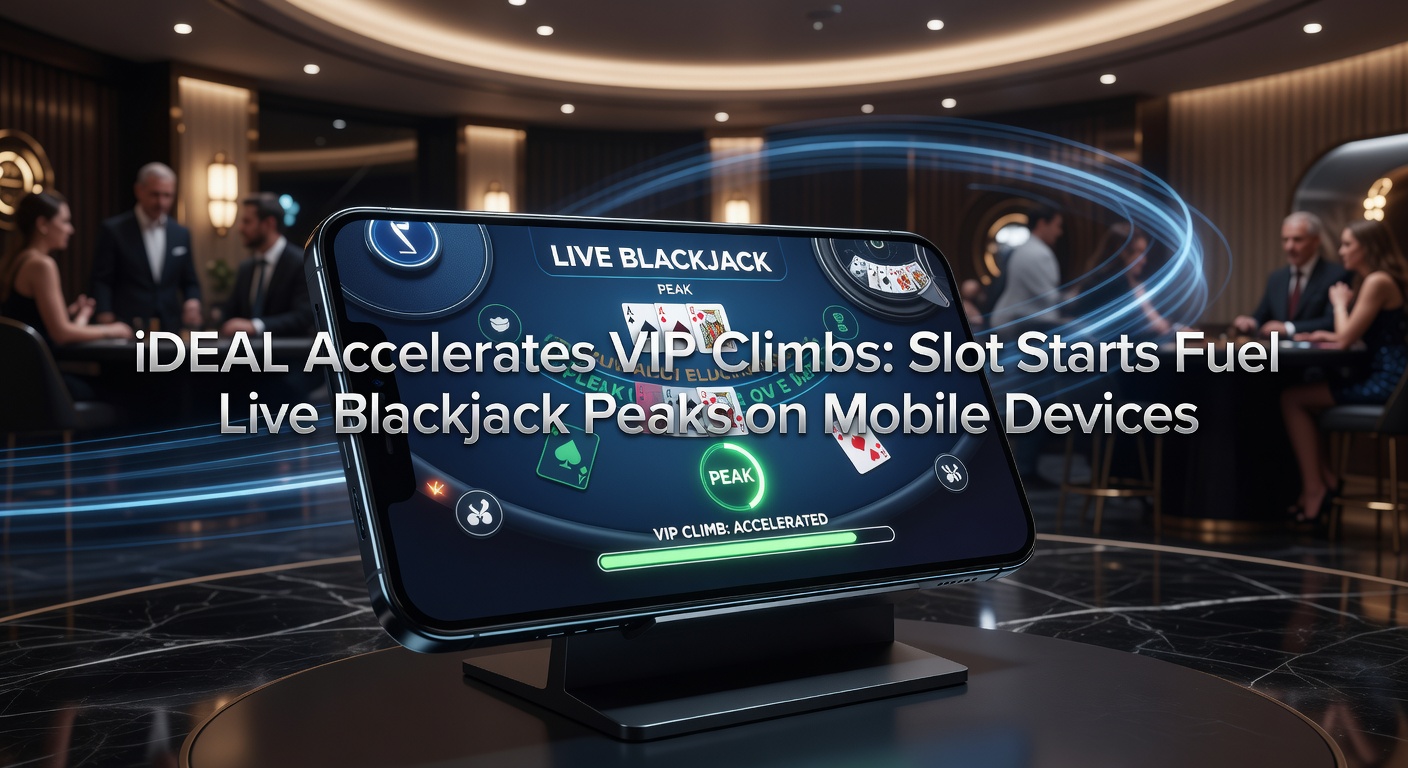 Smartphone met live blackjack tafel en iDEAL betaallogo, slots draaiend op scherm