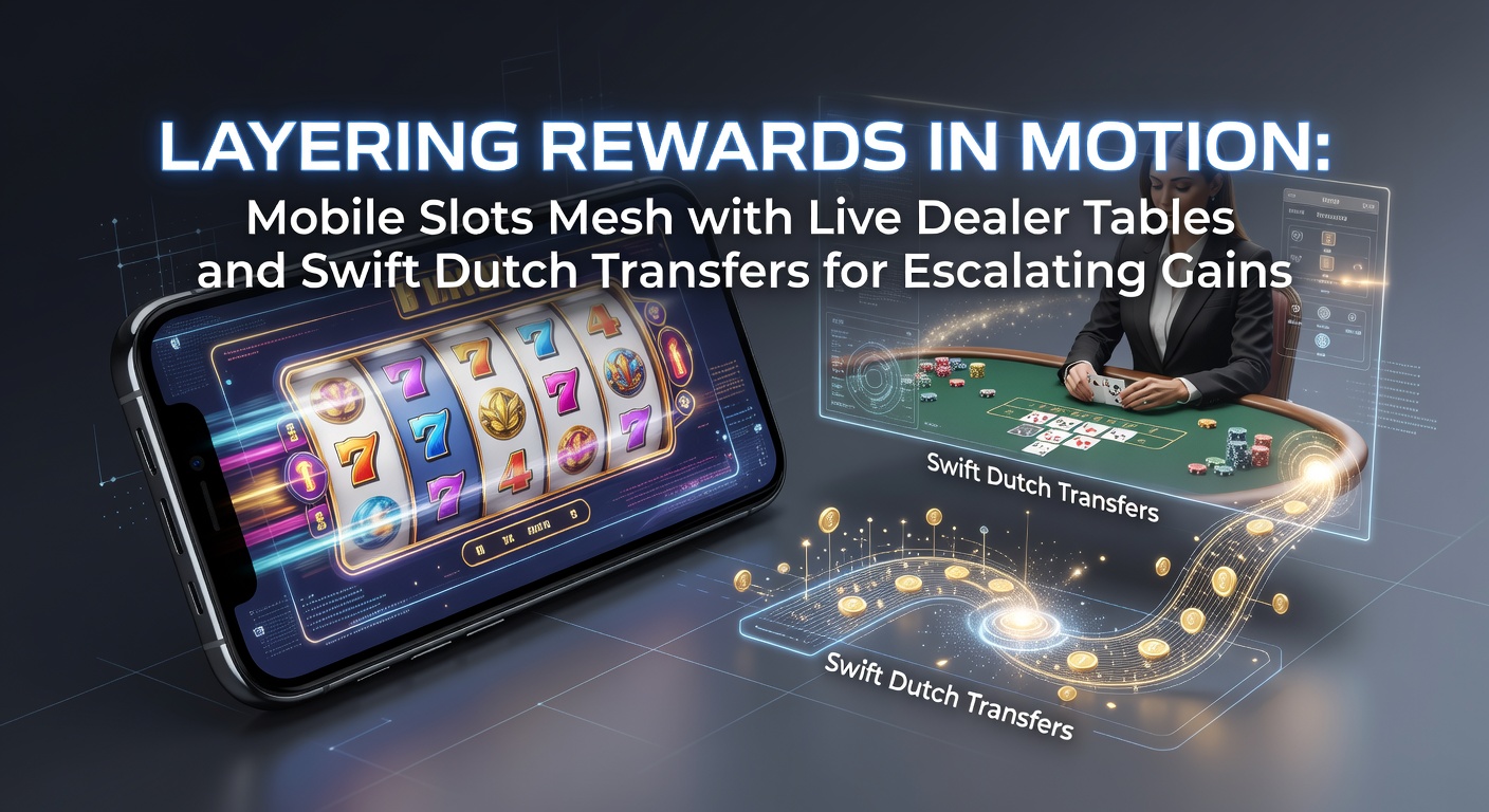 Mobiele slotschermen naast live dealer tafels met overlappende beloningsiconen en iDEAL-logo's op een smartphone